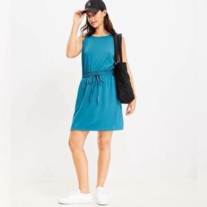 NWOT - Lou & Grey by Loft Drawstring Tank Dress in Size Small
Teal